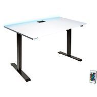 SYBERDESK Electric, adjustable height 71 - 121 cm, LED, white - Part 1 - Gaming Desk