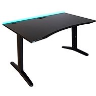 SYBERDESK ELITE, 139 x 76 cm, LED, USB Port, Bias Lighting System, Black - Part 1 - Gaming Desk