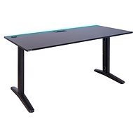 SYBERDESK ULTRA, 139 x 68 x 74 -75 cm, LED, Cable Organisation System, black - Part 1 - Gaming Desk