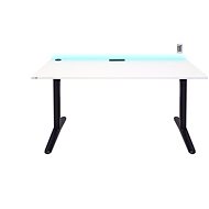 SYBERDESK ULTRA, 165 x 68 x 74 -75 cm, LED, Cable Organisation System, white - Part 1 - Gaming Desk