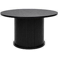 SCAVA Ribbed coffee table, diameter 70cm × 40cm, black - Coffee Table