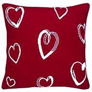 Scanquilt pletený povlak na polštář Design srdce - Pillowcase