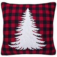 Scanquilt pletený povlak na polštář Design bílý strom+káro - Pillowcase
