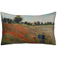 Scanquilt decorative pillowcase Art Velvet coin-field poppies - Pillowcase