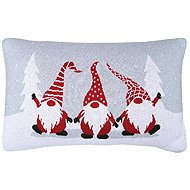 SCANquilt DESIGN elfi knitted grey-red 40 × 60 cm - Pillowcase