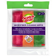Scotch-Brite™ Microfibre Cloths, Highly Absorbent and Durable, Washable, 3pcs - Microfiber Cloth