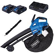 SCHEPPACH 4-in-1 Cordless Vacuum/Blower 2x20V IXES (2x 2Ah battery + 2.4A dual charger) BC-BLV720-X- - Leaf Blower