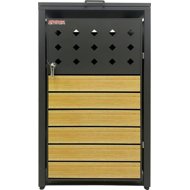 SCORPION Bin shelter D01GW1, anthracite / brown - Bin Shed