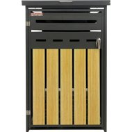 SCORPION Bin shelter D02GW1, anthracite / brown - Bin Shed