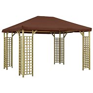 Gazebo 4 x 3 m brown - Garden Gazebo