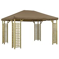 Gazebo 4 x 3 m taupe - Garden Gazebo