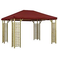 Gazebo 4 x 3 m burgundy - Garden Gazebo