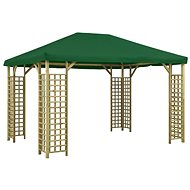Gazebo 4 x 3 m green - Garden Gazebo