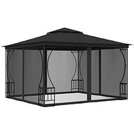 Gazebo with curtains 300 x 300 x 265 cm anthracite - Garden Gazebo
