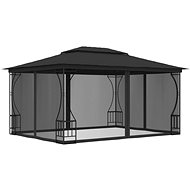 Gazebo with curtains 300 x 400 x 265 cm anthracite - Garden Gazebo