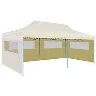 Cream folding scissor party tent 3 x 6 m - Party Tent