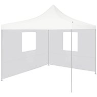 Professional folding party tent 2 sides 3 x 3 m white steel - Garden Gazebo