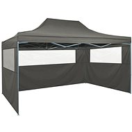 Professional folding party tent 3 sides 3x4 m steel anthracite - Garden Gazebo