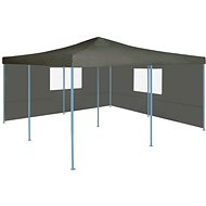 Folding gazebo with 2 sides 5 x 5 m anthracite - Garden Gazebo