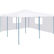 Folding gazebo with 2 sides 5 x 5 m white - Garden Gazebo