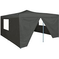 Folding gazebo with 4 sides 5 x 5 m anthracite - Garden Gazebo