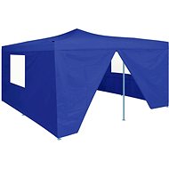 Folding gazebo with 4 sides 5 x 5 m blue - Garden Gazebo