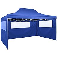 Folding tent with 3 walls 3 x 4.5 m blue - Garden Gazebo