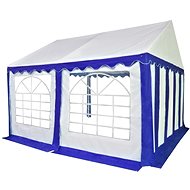 Garden gazebo PVC 4 x 4 m blue-white - Garden Gazebo