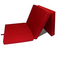 Three-piece folding foam mattress 190x70x9 cm red - Mattress