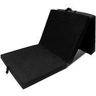 Three-piece folding foam mattress 190x70x9 cm black - Mattress
