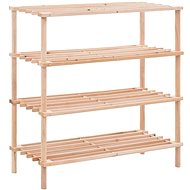 Shoe rack with 4 shelves solid fir wood - Shoe Rack