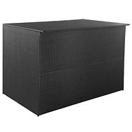 Garden Storage Box Black 150 x 100 x 100cm Polyrattan - Garden Bbox
