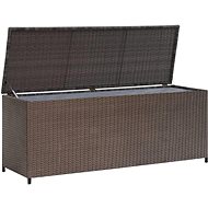 Garden Storage Box Brown 120 x 50 x 60cm Polyratan - Garden Bbox