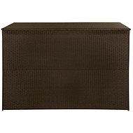 Garden Storage Box Brown 150 x 100 x 100cm Polyrattan - Garden Bbox