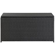 Garden Storage Box Polyratan 100 x 50 x 50cm Black - Garden Bbox