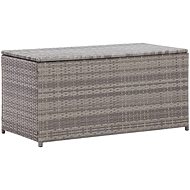 Garden Storage Box Polyratan 100 x 50 x 50cm Grey - Garden Bbox