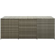 Garden Storage Box Polyratan 180 x 90 x 75cm Grey - Garden Bbox