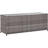 Garden Storage Box Grey 120 x 50 x 60cm Polyrattan - Garden Bbox