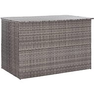 Garden Storage Box Grey 150 x 100 x 100cm Polyrattan - Garden Bbox