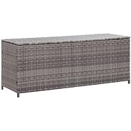 Garden Storage Box Grey 150 x 50 x 60cm Polyratan - Garden Bbox