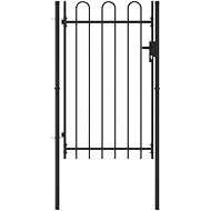 Garden gate with arch steel 1×1,5 m black - Fence Gate
