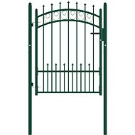 Fence gate with spikes steel 100×125 cm green - Fence Gate