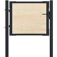 Plotová branka ocel a smrkové dřevo 107×125 cm - Branka k plotu