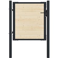 Plotová branka ocel a smrkové dřevo 107×150 cm - Branka k plotu