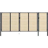 Plotová branka ocel a smrkové dřevo 513×250 cm - Brána