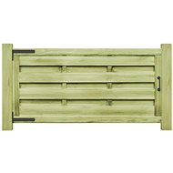 Garden 2-leaf gate impregnated pine 150x75 cm green - Fence Gate