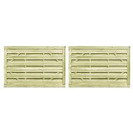 Garden 2-leaf gate impregnated pine 150x100 cm green - Fence Gate