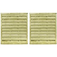 Garden 2-leaf gate impregnated pine 150x175 cm green - Fence Gate