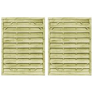 Garden 2-leaf gate impregnated pine 150x200 cm green - Fence Gate