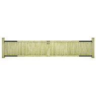 Garden gate 2-leaf impregnated pine 400×75 cm - Gate